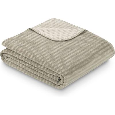 Wohndecke IBENA "Jubiläumsdecke 200 Jahre IBENA", beige (grau, beige, 2016), B:150cm L:200cm, Baumwolle, Polyacryl, Polyester, Wohndecken, Wohndecke, limitierte Kollektion