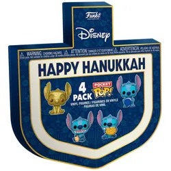 Funko Stitch Holiday 2024 Pocket POP! Vinyl Schlüsselanhänger 4er-Pack Dreidel Box 4 cm