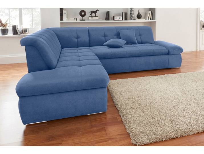 DOMO collection Ecksofa MORIC Massiv! - Belastbar bis 140 kgxSitz, hochwertig & komfortabel, XXL, L-Form, inkl. Zierkissen