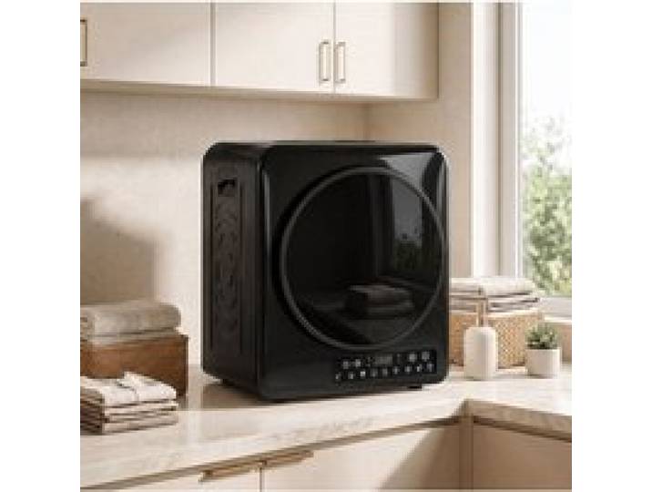 Sèche-linge à évacuation compact 1000 W – Noir – 5 kg – LED tactile – Eco / Extra sec