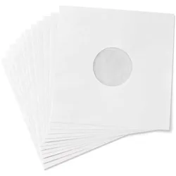reloop Premium 12“ Vinyl LP Polylined Inner Sleeves (Plattenspieler Abdeckung), Plattenspieler Zubehör, Weiss