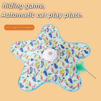 Inspire Picks HideNHunt Automatic Cat Hunting Blanket Toy With Rotating Teaser Wand duck