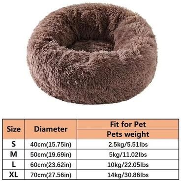 Uplift Picks Calming Plush Donut Pet Bed For Cats And Small Dogs Washable Faux Fur Sleeping Pad green 60x60 Cm