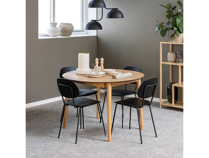 Ausziehbarer Esstisch Paintru Rund Ø 115cm Holz/Eiche