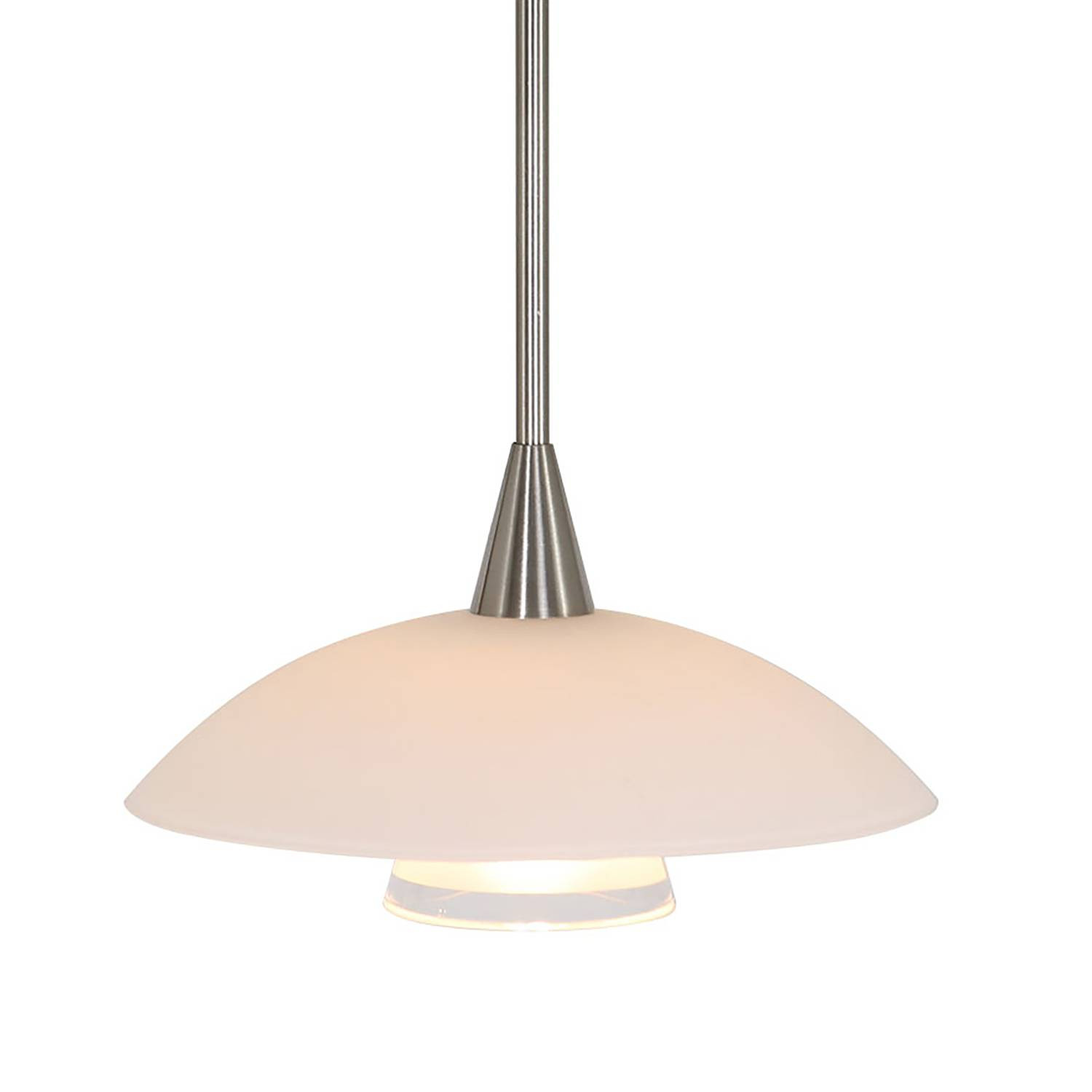 home24 LED-hanglamp Tallerken III wit/zilver Ø 18 cm