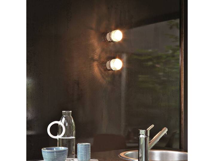 Oluce Designer Wandlampe Fresnel, weiß / opal, für Badezimmer, Metall, Design, Wandleuchte, Wandlampe Innen