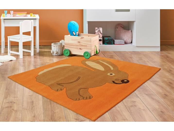 Kinderteppich ARTE ESPINA Joy 295 , orange, B:130cm H:22mm L:130cm, Obermaterial: 100% Modacryl, Teppiche, Kinderteppich, Sehr strapazierfähig, Fußbodenheizungsgeeignet