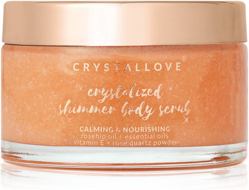 Crystallove Rose Quartz Shimmer Body Scrub gommage corps 200 g