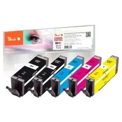 Peach PI100-396 Druckerpatrone 5 Stück(e) Kompatibel Extrahohe (Super-) Ausbeute Schwarz, Cyan, Magenta, Foto schwarz, Gelb