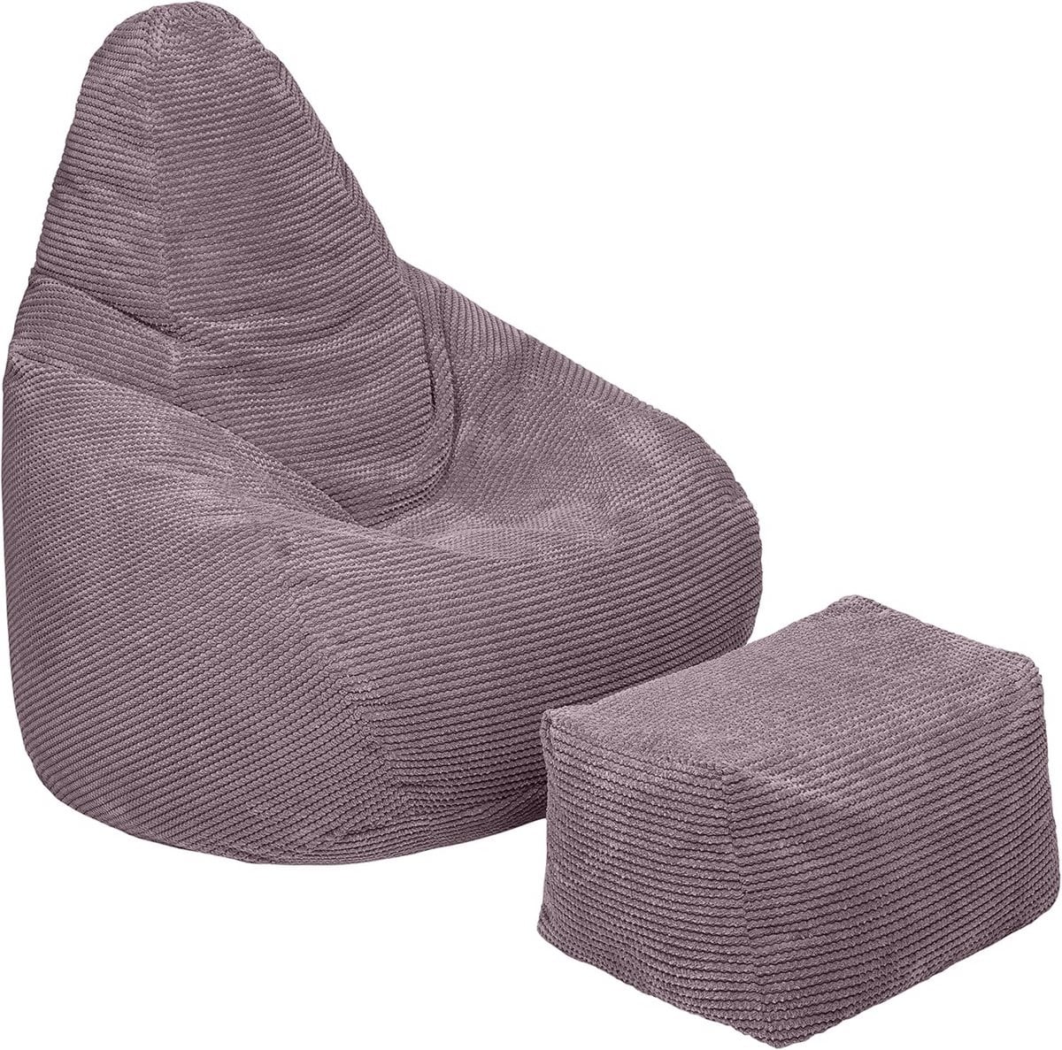 Ergonomische Hoge Rug Zitzak voor Volwassenen - Fluwelen en Waterbestendig Design