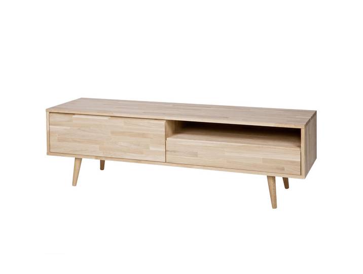 Livetastic Lowboard Tygo, Eiche, Holz, Eiche, massiv, 1 Fächer, 1 Schublade(n) Schubladen, 150x47x44 cm, Holzmöbel, Kleinmöbel Holz, Holzkommoden, Lowboards Holz