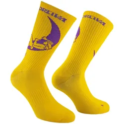 La Sportiva, Unisex, Sportsocken, Climbing on the Moon Socks - Unisex Klettersocken (M), Violett, Gelb