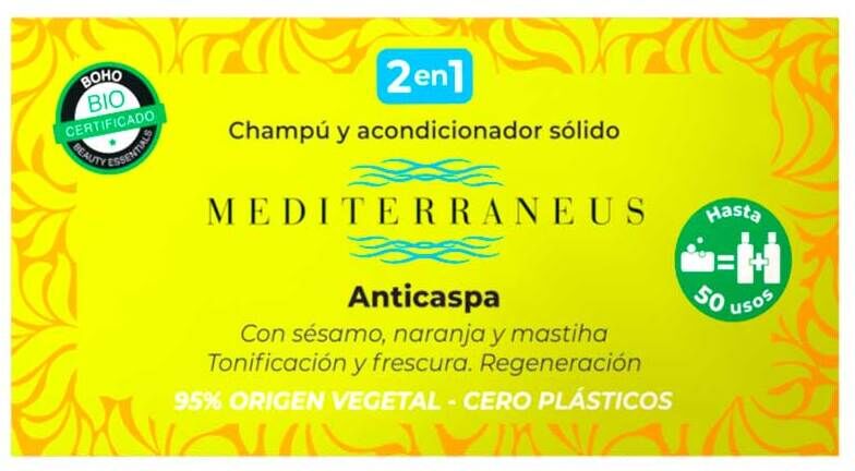 Mediterraneus Anti-Dandruff Solid Shampoo and Conditioner 50 gr