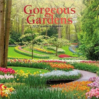 Gorgeous Gardens 2027 7 X 14 Inch (Hanging) Monthly Mini Wall Calendar Foil Stamped Cover