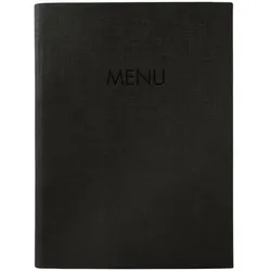 Sigel Speisekarten-Mappe MENU A5 1 Stück schwarz, 17.5x24.5 cm