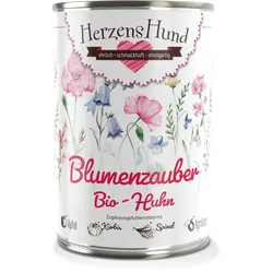 Herzenshund 400 Gramm Hundenassfutter 12 x 400 Gramm Bio Huhn mit Bio Apfel