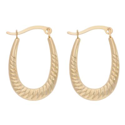 Paar Creolen FIRETTI "Schmuck Geschenk Gold 375 Ohrschmuck Ohrringe", gelbgoldfarben, Ohrringe, Damen, Gelbgold 375