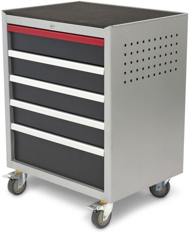 HBM Carrello portautensili professionale deluxe a 5 cassetti per l'arredamento di officine