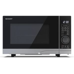 Sharp Mikrowelle YC-PG204AE-S, mit 900 Watt Grill, 700 Watt, silber, mit Drehteller, Garraum 20 Liter