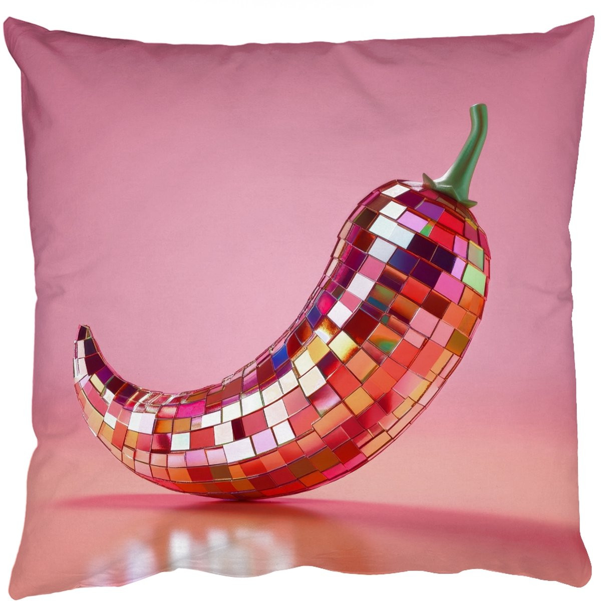 PillowMonkey Sierkussen Disco Rood met Glitter - 45 x 45 cm