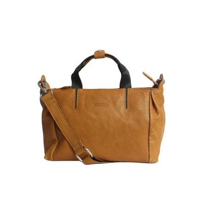 Umhängetasche MARGELISCH "Gini 3", Damen, Gr. B/H/T: 28cm x 17cm x 12cm onesize, gelb, Leder, Taschen Umhängetasche, aus LWG zertifiziertem Leder