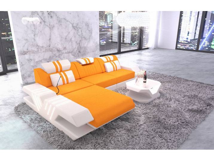 Couch Venedig L-Form in Stoff