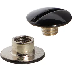 100 Buchschrauben, schwarz lackiert 3 mm, Metall