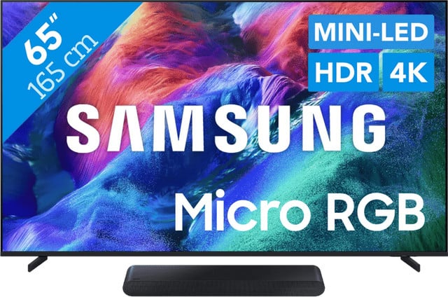 Samsung 65 inch R85H (2026) Micro RGB LED TV met Samsung HW-S60D Soundbar Zwart (2024)