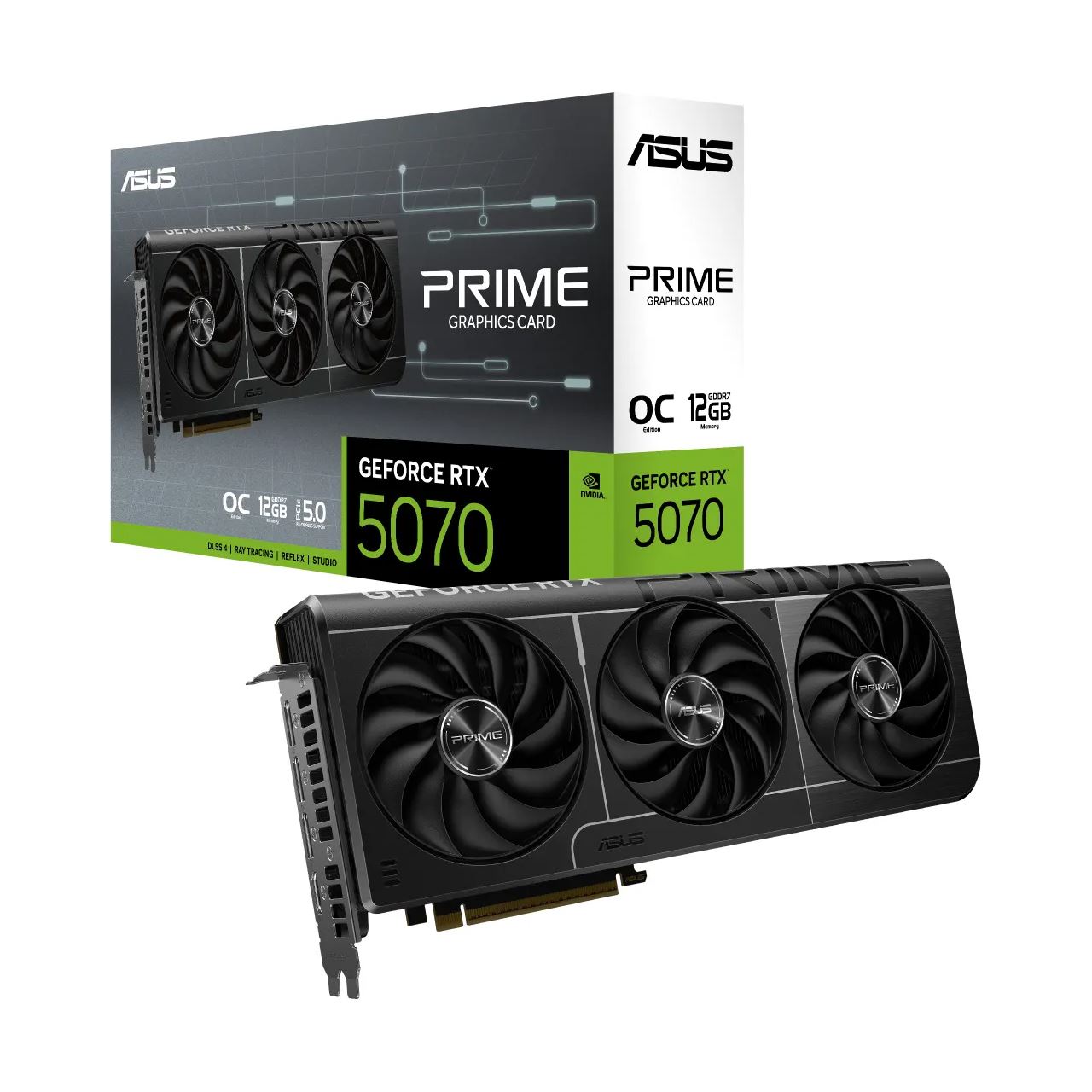 12GB Asus GeForce RTX 5070 Prime OC Aktiv PCIe 5.0 x16 (Retail)