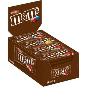 M&Ms Schokobonbons Chocolate, dragierte Schokolinsen, je 45g, 24 Pack