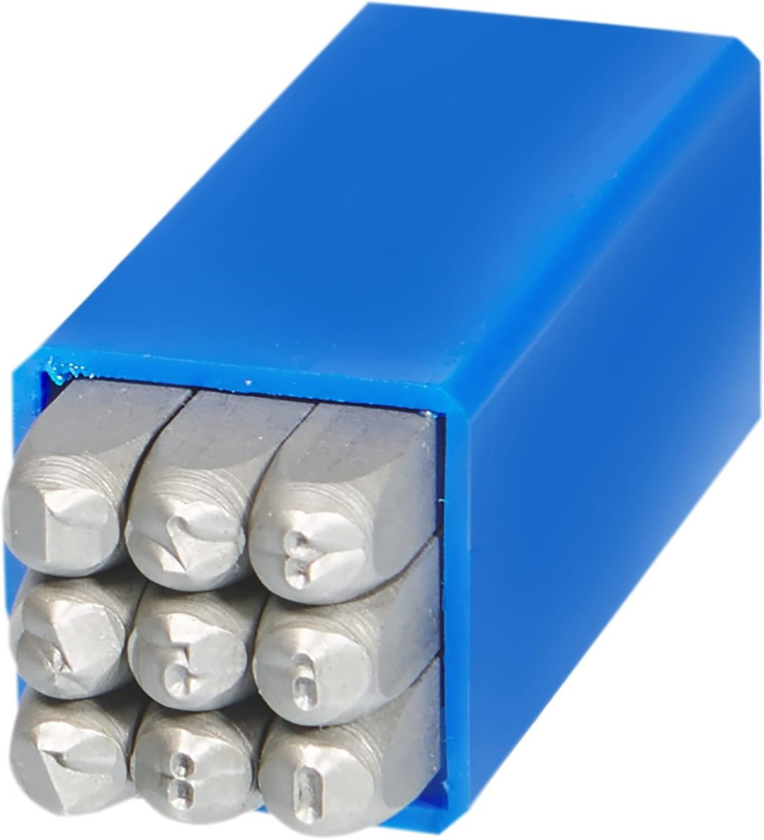 Slaggetallen 0-9 Cijferstempels Blauw - Metaal Markeren met 15 mm Hoogte