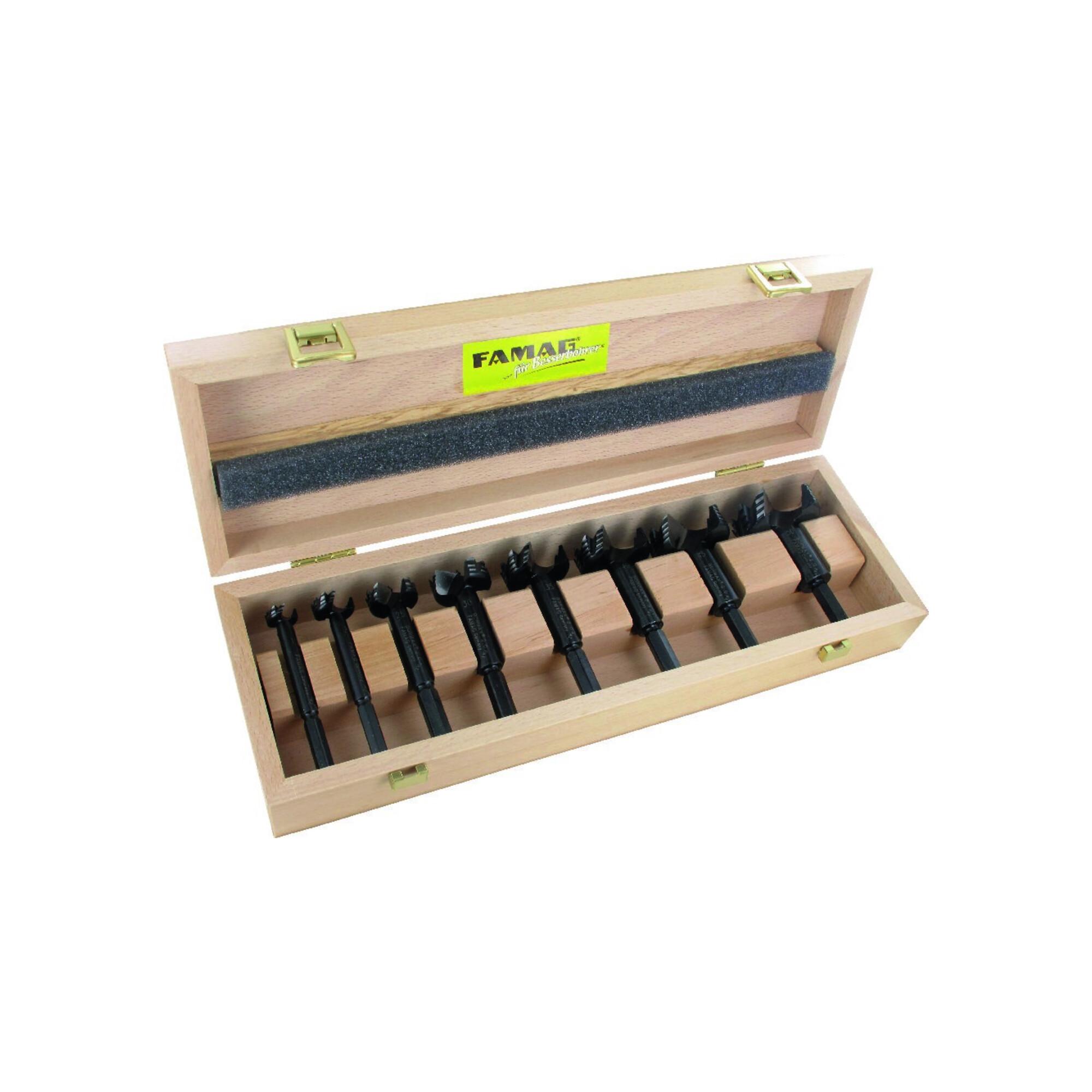 FAMAG Bormax-Satz im Holzkast. 8-teilig 15-50mm (1622.508)