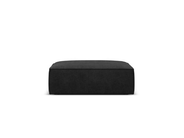 Pouf 1 place en tissu chenille noir