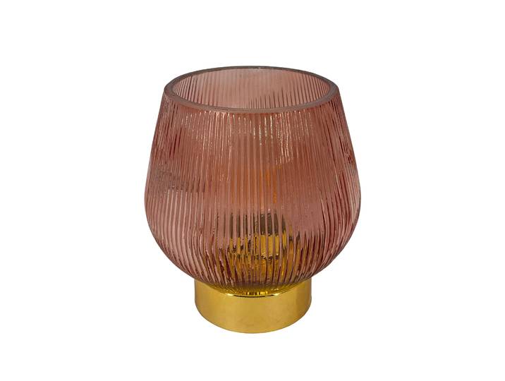 Lampe LED à poser en verre teinté - Blancheporte