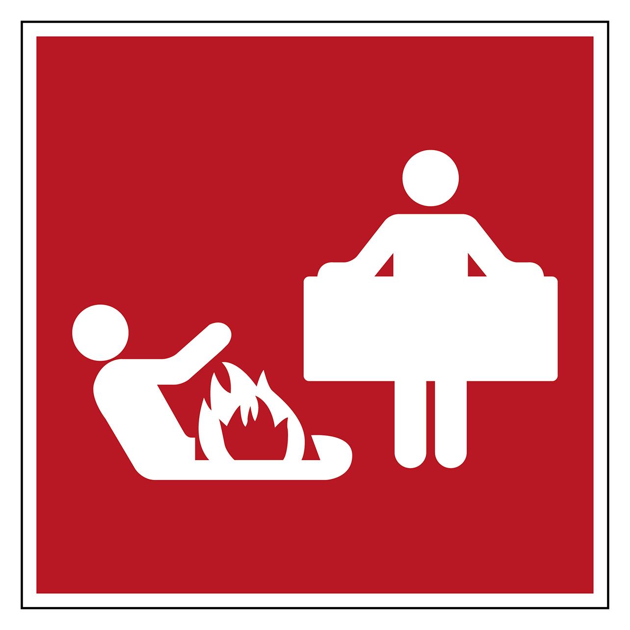 Brady PIC 414-148X148-B7527, Brandschutzkennzeichnung - Löschdecke (223981)