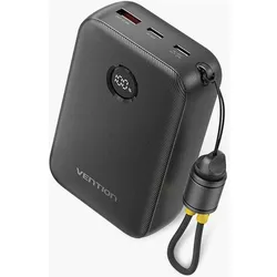 Vention POWER BANK USB 20000MAH 22.5W/BLACK FKBB0-C (20000 mAh, 22.50 W, 77 Wh), Powerbank, Schwarz