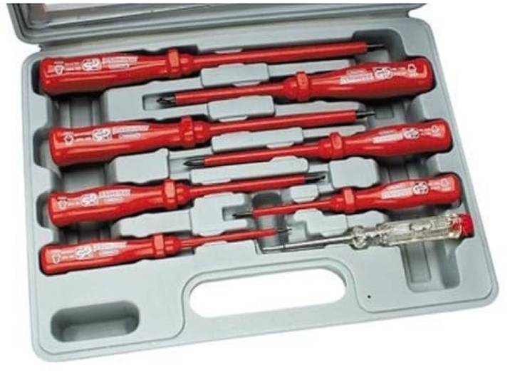 Brüder Mannesmann Schroevendraaierset, VDE-GS, 8-delig, M 1187-8-PL