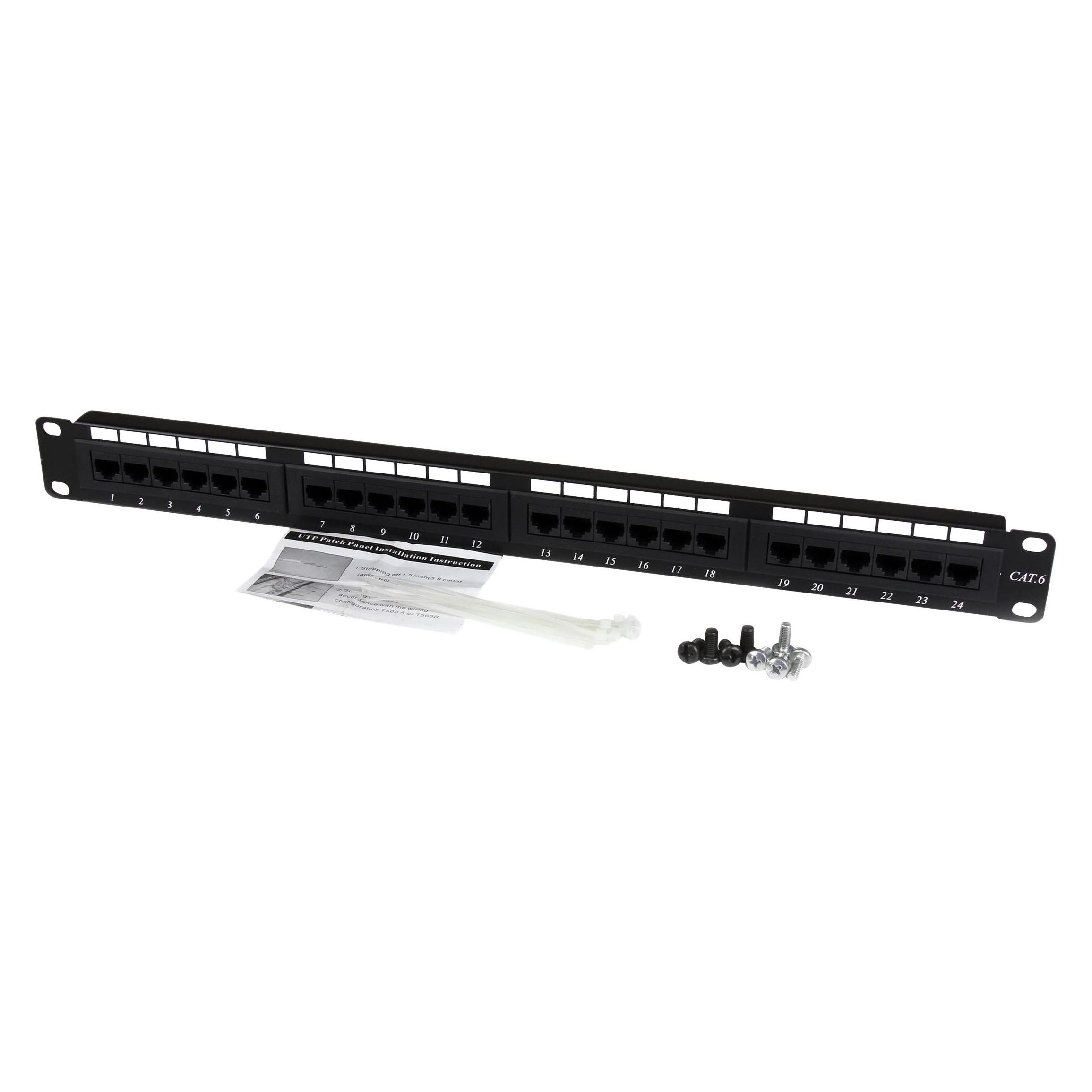 StarTech 24 PORT 1U CAT6 PATCH PANEL (C6PANEL24)