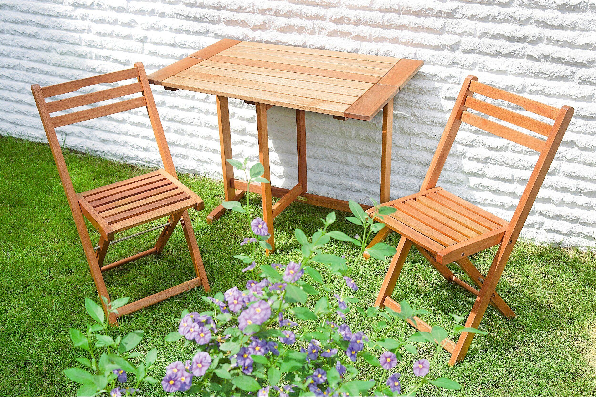 Balkonset MERXX "Porto", beige (natur), Sitzmöbel-Sets, Balkonset natur Einheitsgröße