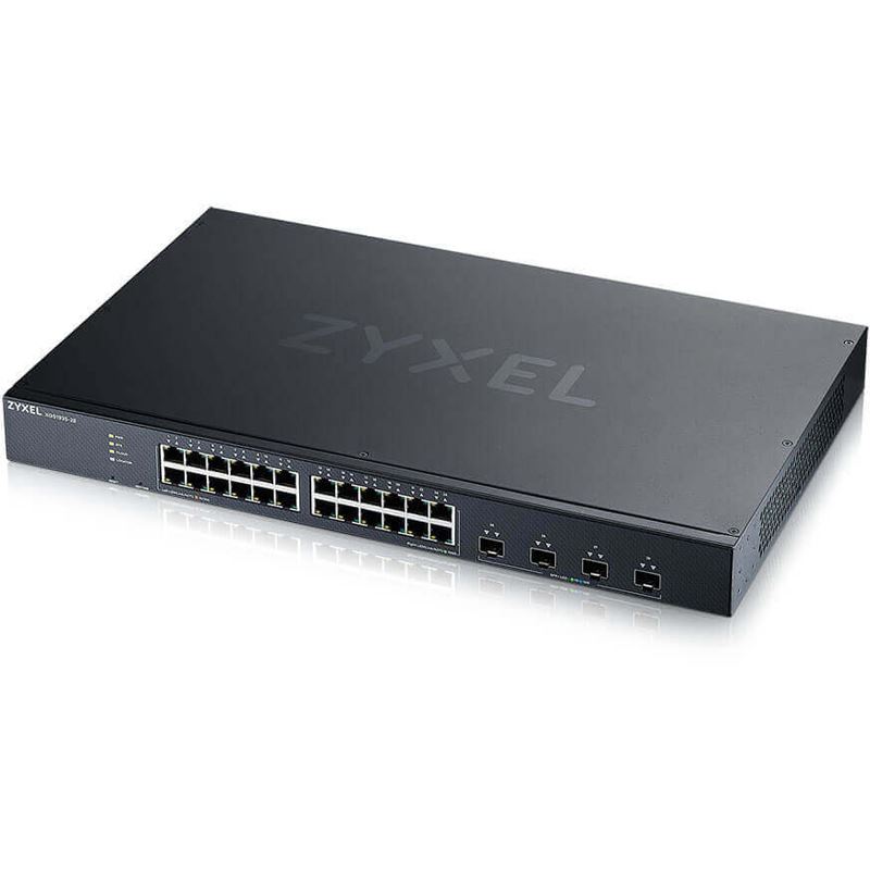 ZYXEL XGS1935-28 28 Port Smart Managed Switch 24x Gigabit Copper and 4x10G SFP+ hybrid mode standalone or NebulaFlex Cloud