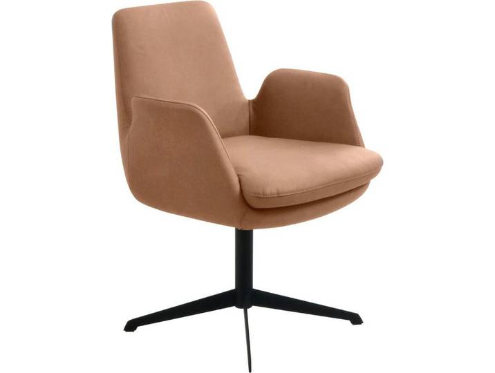 K+W Komfort & Wohnen Drehstuhl Cube, Rückholfunktion, Untergestell schwarz