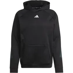 ADIDAS Herren Kapuzensweat Train Icons 3-Streifen Training, Größe S in Schwarz Schwarz