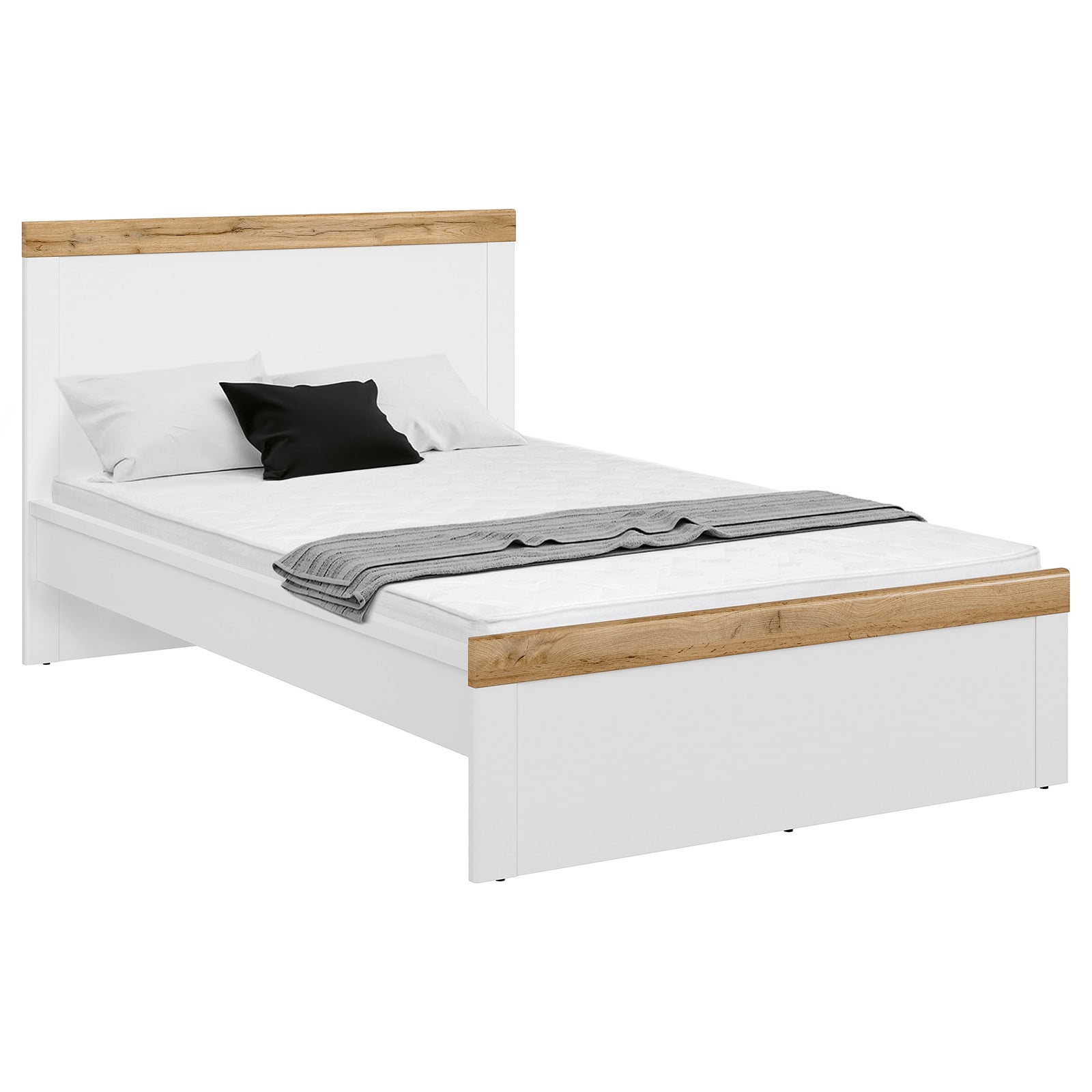 home24 Bedframe Octave Wit Hoogglans B/D: 120 x 200 cm