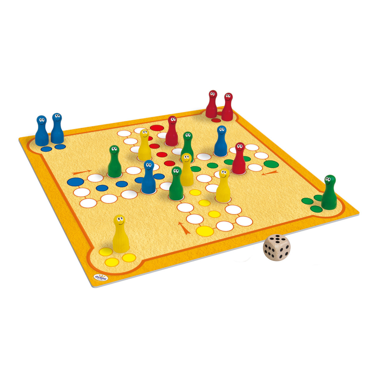 Detoa Mens Erger Je Niet maxi 2-in-1 gezelschapsspel, 33,5 x 23 x 3,5 cm