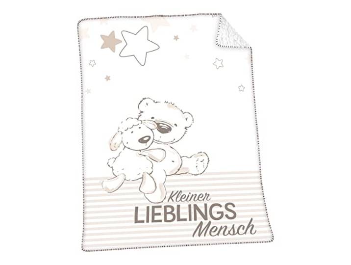 Herding Baby Best Kuscheldecke Soft-Plush, Kleiner Lieblingsmensch, 75 x 100 cm