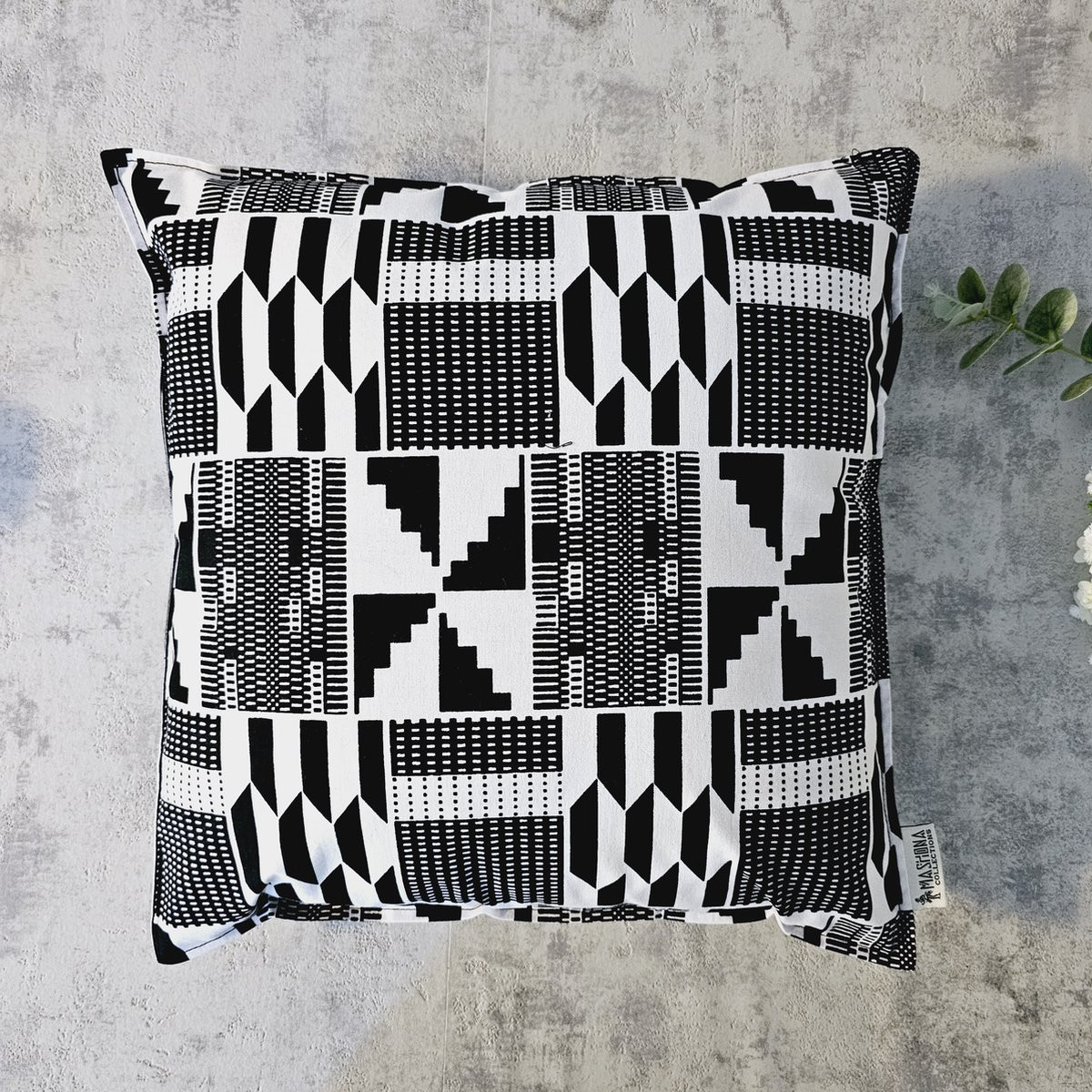 Mashona Collections Kussenhoes Kente Bogolan Geometrisch Print Boho Stijl Katoen 45 x 45 cm