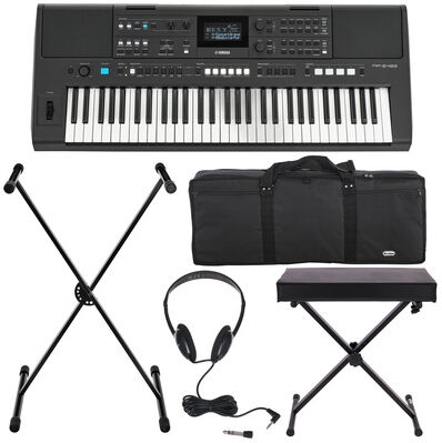Yamaha PSR-E483 Deluxe Bundle Schwarz