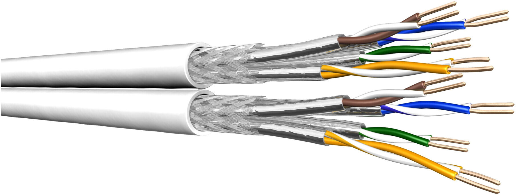 draka Installationskabel SS26 Kat.7 weiß dup 8P S/FTP AWG26 100m (60060750-Dca)