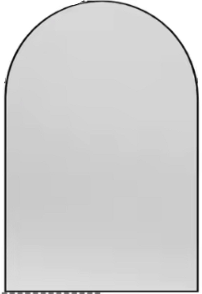 RM Store® Moderne Gebogen Wandspiegel voor Badkamer en Dressoir - Zwart
