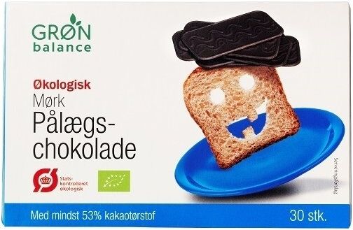 Grøn Balance Pålægschokolade   Øko   Mørk   120 G